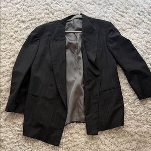 Givenchy monsier Black Pinstripe Double-Breasted Suit Jacket
